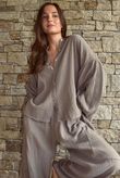Hush Pillow Cotton Nero Boyfriend Shirt Earth